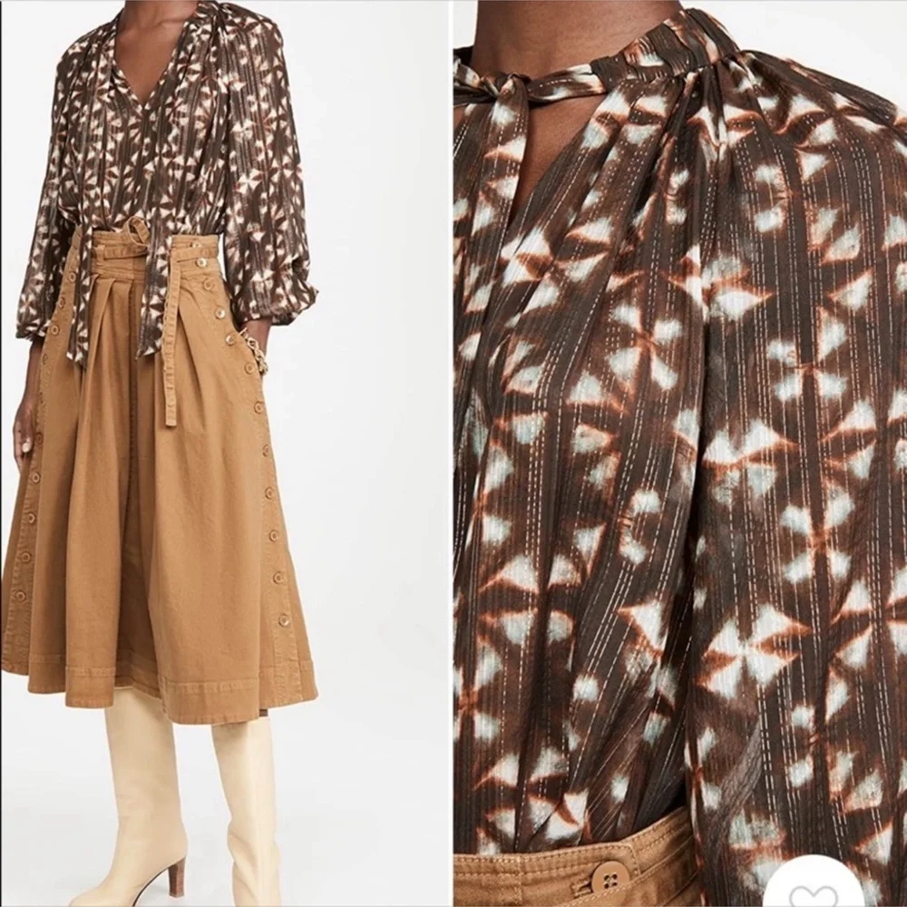 ULLA JOHNSON Luna blouse top Sz 8
